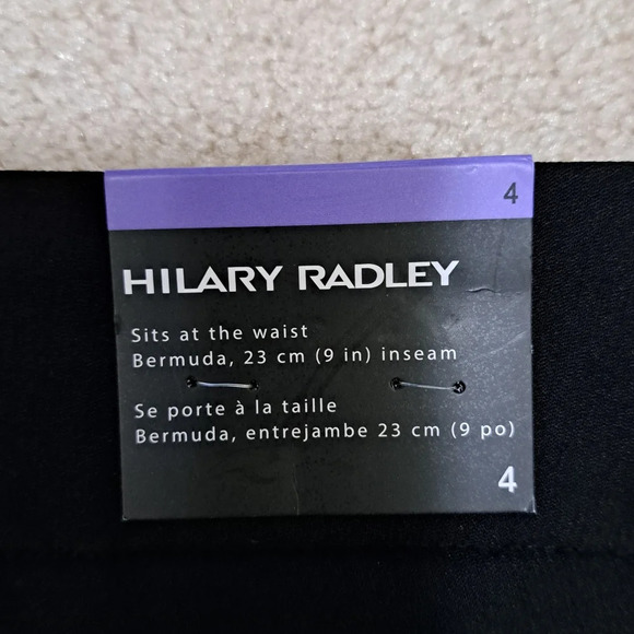 ❤️ Hilary Radley Black Bermuda Shorts Women's Size 4 Pull On Stretch - Picture 12 of 16